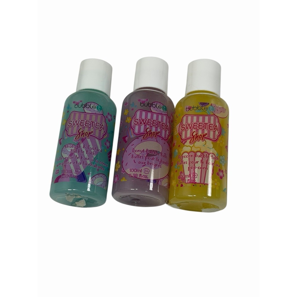 lot of 3 BUBBLE‎ T SWEETEA SHOP bubble bath 3.38 oz 100 ml each